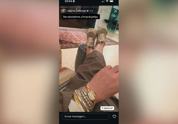 Postagem do Instagram da lobista e sócia do careca do INSS, Roberta Luchsinger