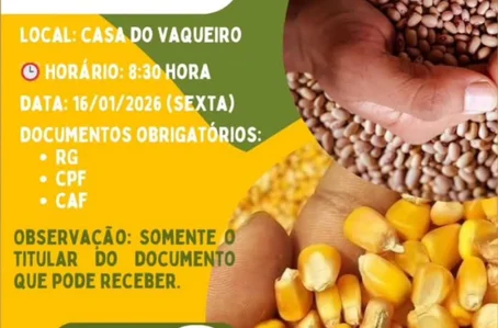 Prefeitura de Coivaras realiza entrega de sementes de milho e feijão para agricultores