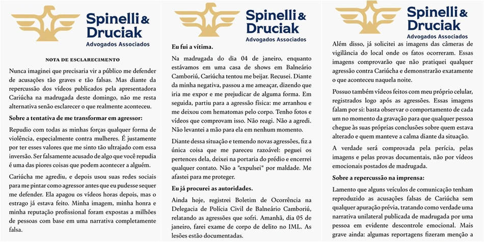 Pronunciamento de Danilo Bravo