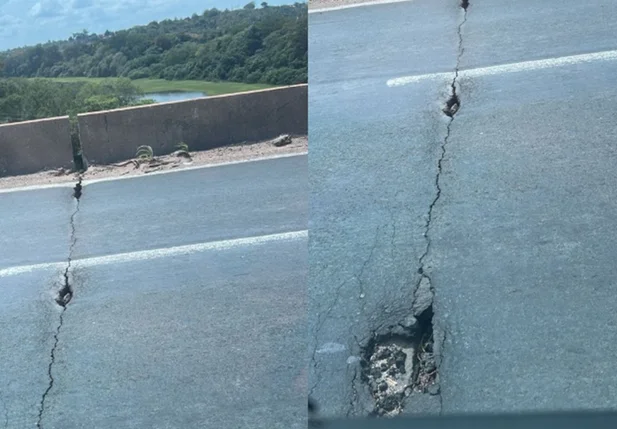 Rachadura na Ponte Presidente Médici