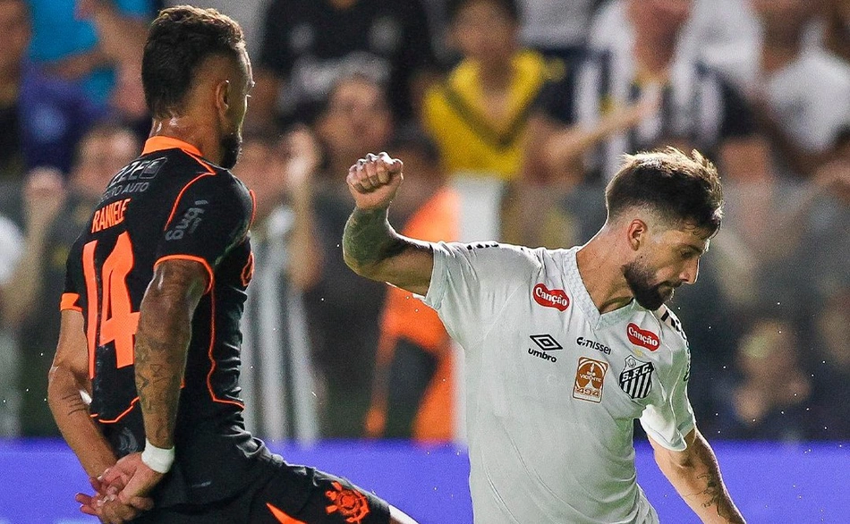 Santos marca nos últimos minutos e empata com o Corinthians no Paulista