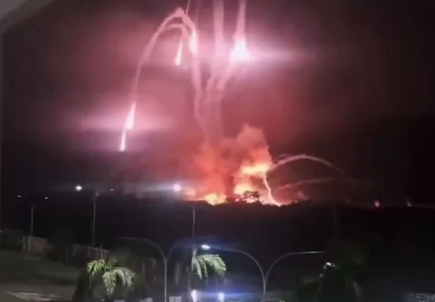 Vídeos mostram explosões durante ataque dos EUA à Venezuela