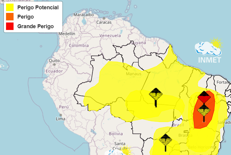 Alerta de Grande Perigo para municípios do Piauí