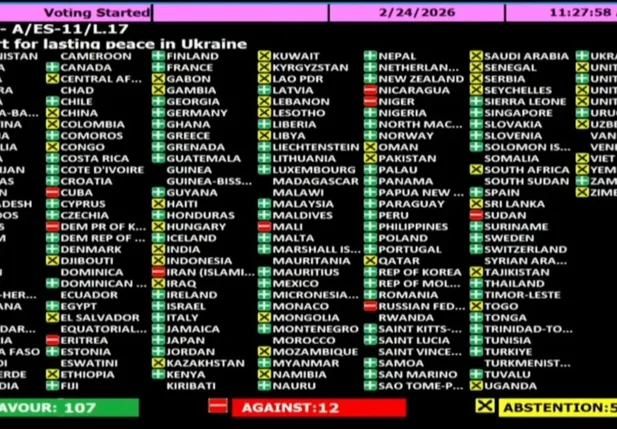 Brasil se abstêm em votação da ONU sobre paz duradoura na Ucrânia