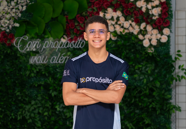 Breno Alexandre França dos Reis, aluno da 2ª série do Colégio Propósito, aprovado no Curso de Formação de Oficiais (CFO).