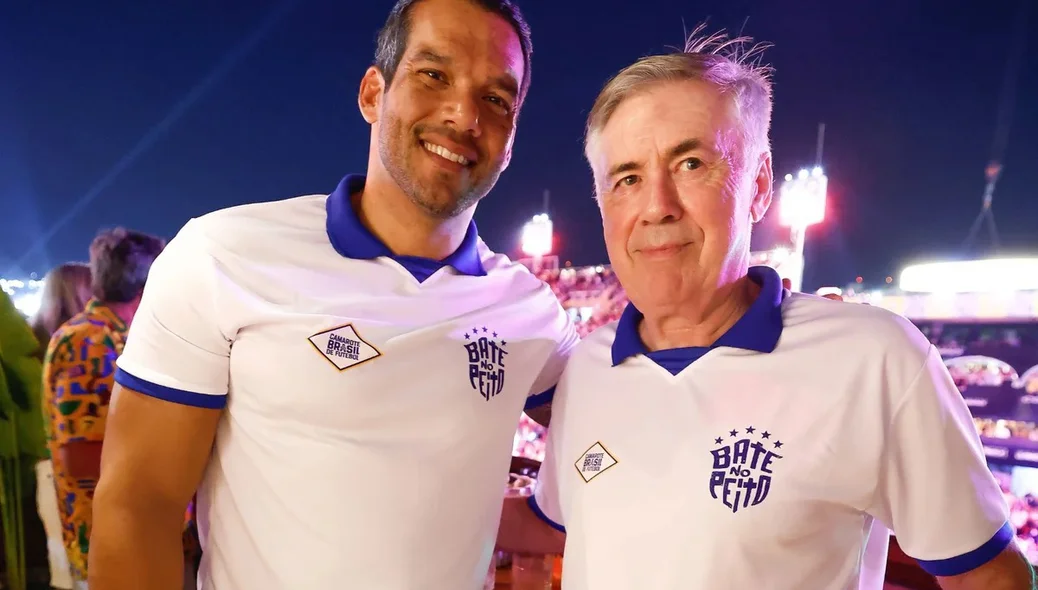 Carlo Ancelotti e Samir Xaud