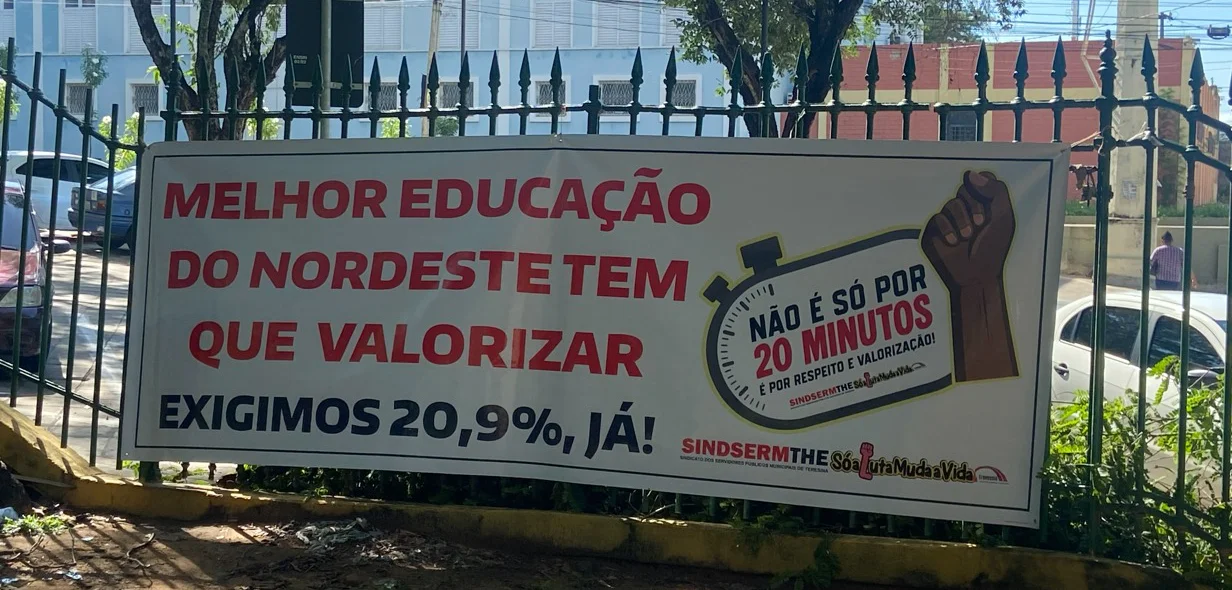 Cartaz com reivindicação