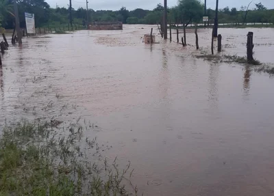 Cidade de Corrente após a chuva