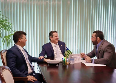 Ciro Nogueira com Rubens Vieira e Francisco Emanuel