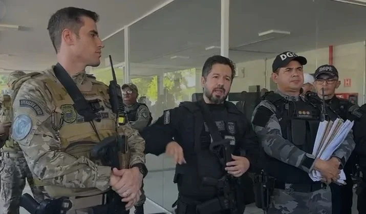 Delegado Samuel Silveira e delegado Matheus Zanatta
