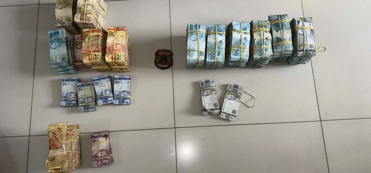 Dinheiro em espécie apreendido