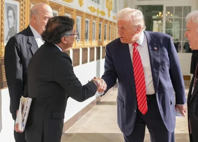 Donald Trump e Gustavo Petro na Casa Branca