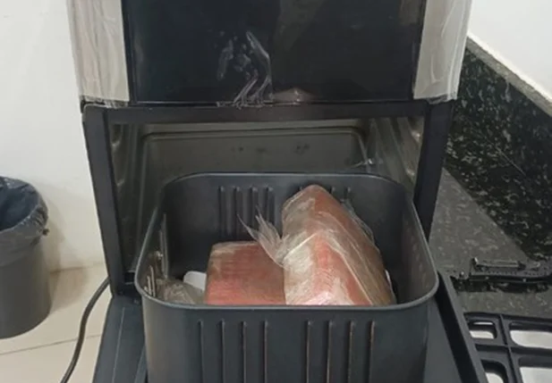 Droga escondida na Airfryer