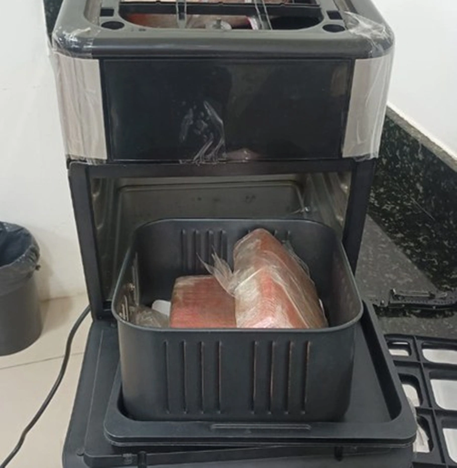 Droga escondida na Airfryer
