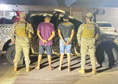 Dupla presa pelos policiais do BEPI