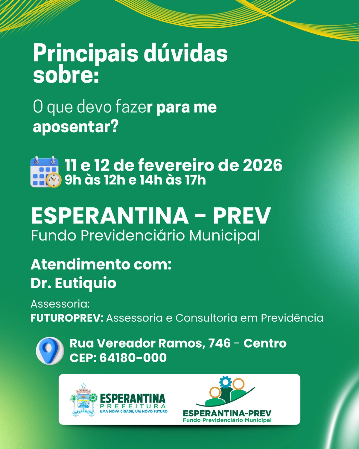 Esperantina-Prev realiza atendimento especial para esclarecer dúvidas sobre aposentadoria
