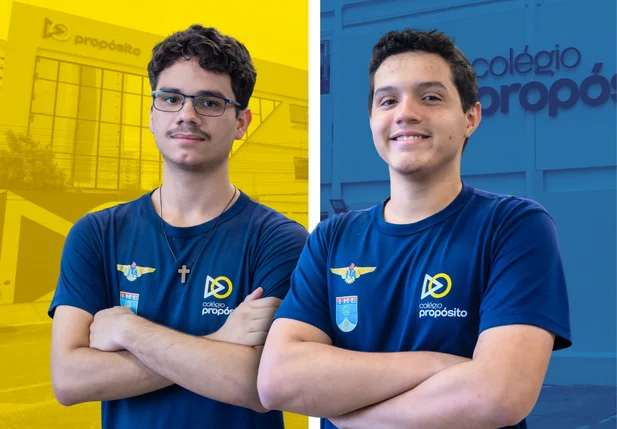 Estudantes Isaac Viana e João Souza