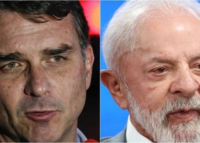 Flávio Bolsonaro e Lula