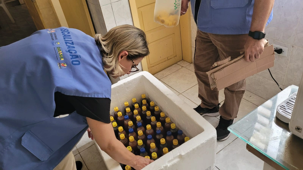 Garrafadas apreendidas pela Vigilância Sanitária