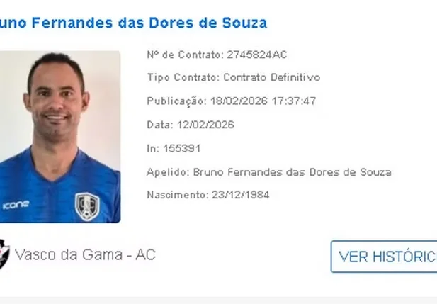 Goleiro Bruno foi regularizado no BID da CBF
