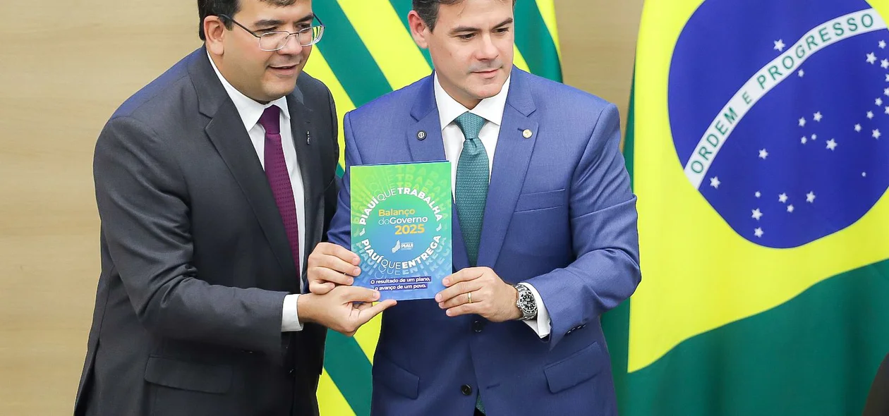 Governador Rafael Fonteles e presidente da Alepi Severo Eulálio