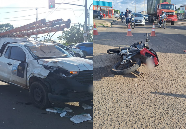 Grave acidente na Avenida Poty Velho deixa casal ferido