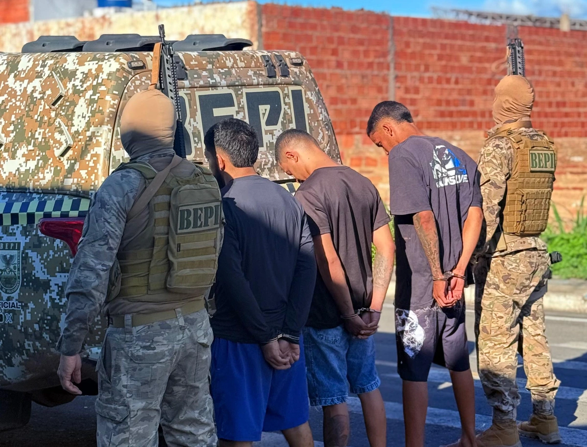Grupo preso pelo BEPI em Água Branca