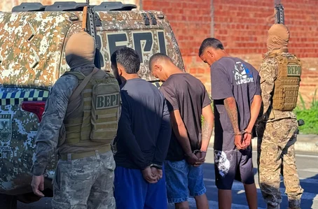 Grupo preso pelo BEPI em Água Branca