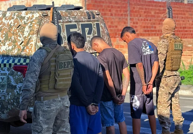 Grupo preso pelo BEPI em Água Branca