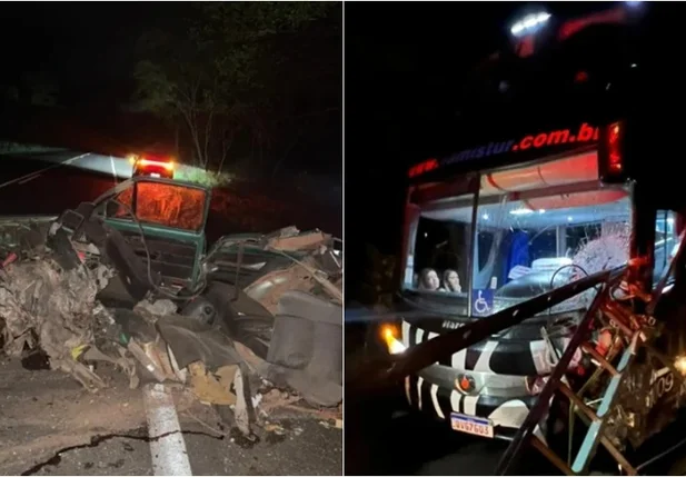 Homem morre após colisão entre ônibus e dois carros na BR 316 entre Timon e Caxias