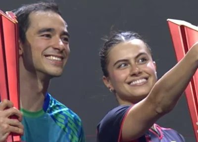 Hugo Calderano e Bruna Takahashi conquistam feito inédito no Gram Smash