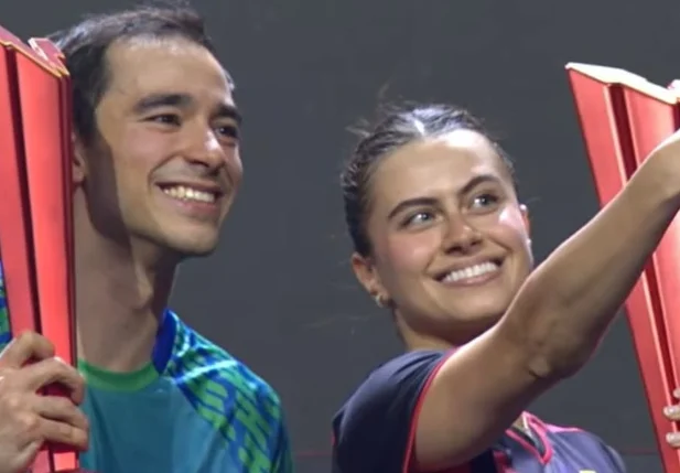 Hugo Calderano e Bruna Takahashi conquistam feito inédito no Gram Smash