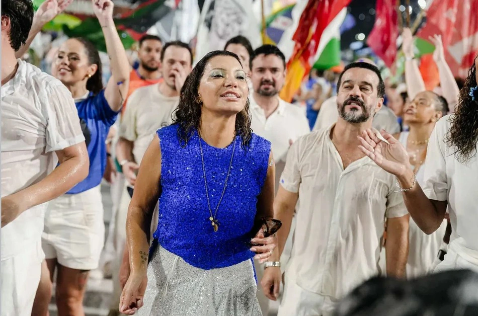 Janja da Silva no ensaio da Acadêmicos de Niterói