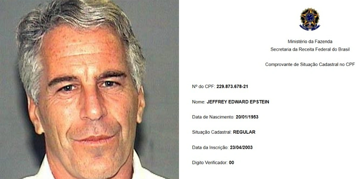 Jeffrey Epstein tinha CPF brasileiro desde 2003