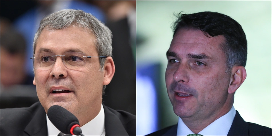 Lindbergh Farias e Flávio Bolsonaro