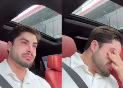 Lucas Souza chorando após a demissão