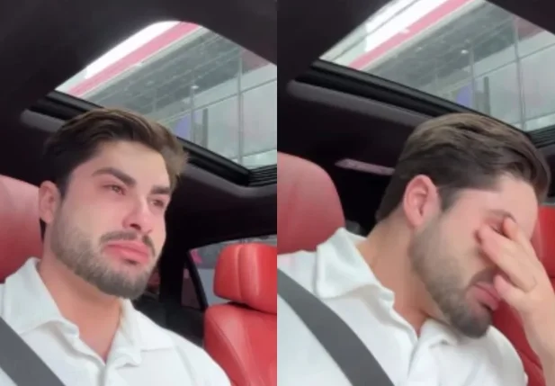 Lucas Souza chorando após a demissão