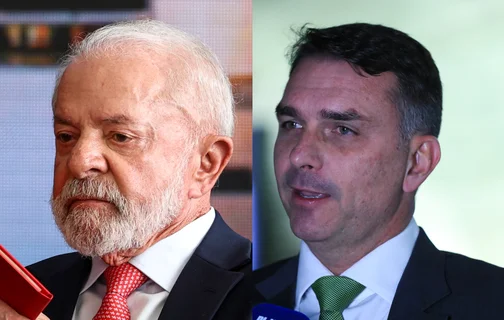 Lula e Flávio Bolsonaro