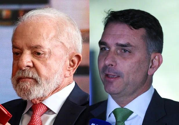 Lula e Flávio Bolsonaro