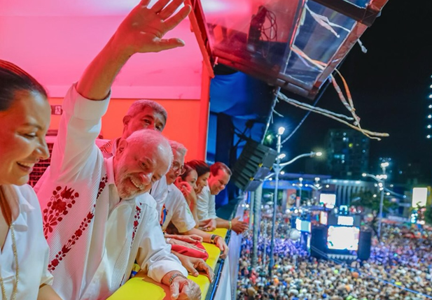 Lula e Janja no Carnaval de Salvador