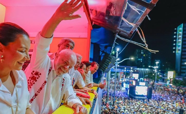 Lula e Janja no Carnaval de Salvador