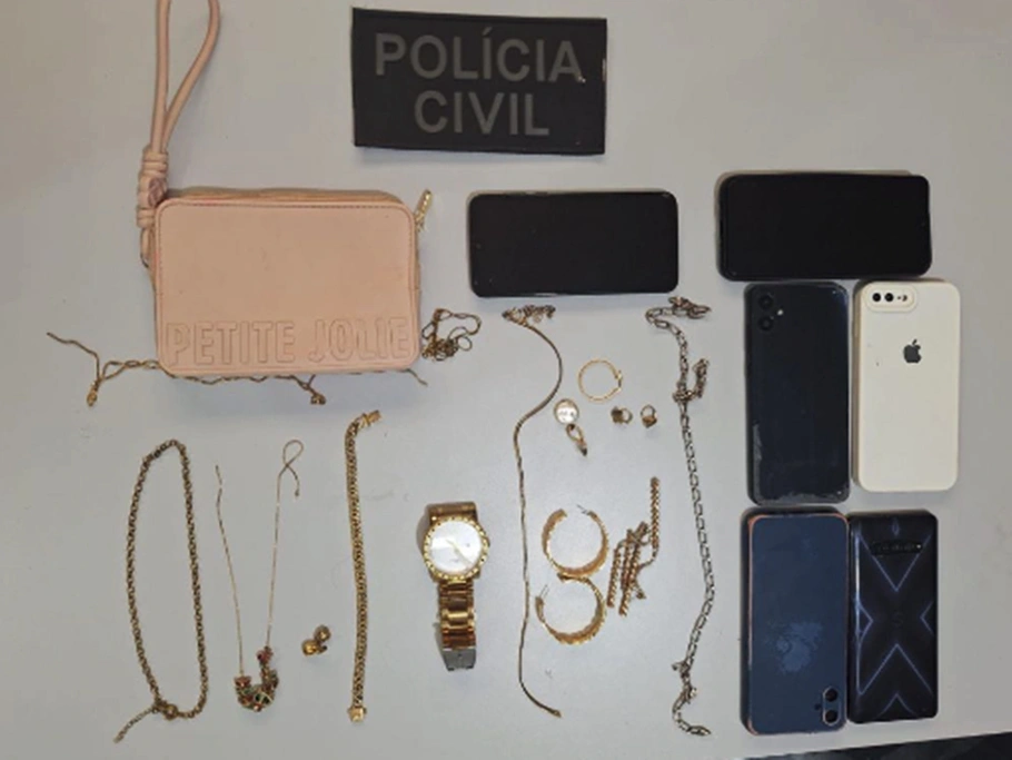 Material recuperado pela Polícia Civil