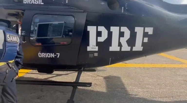 Menino sofre traumatismo no tórax e é levado por helicóptero da PRF para Recife