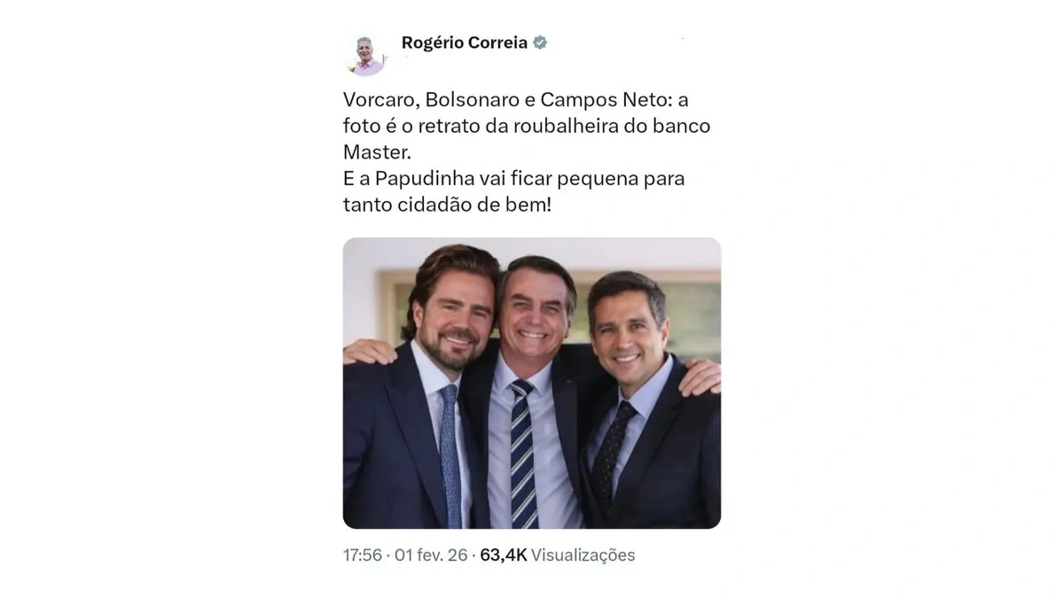 Montagem publicada pelo deputado