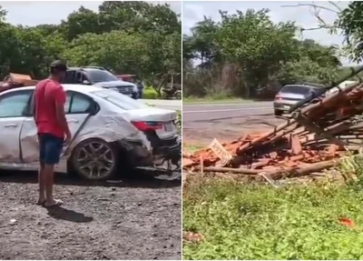 Motorista de BMW perde controle e mata vendedora de pequi na BR 343