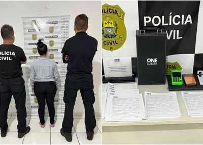 Mulher presa durante operação da Polícia Civil do Piauí