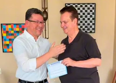 O governador de Rondônia, Marcos Rocha, e o presidente nacional do PSD, Gilberto Kassab