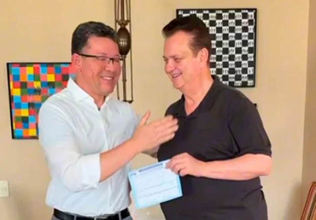 O governador de Rondônia, Marcos Rocha, e o presidente nacional do PSD, Gilberto Kassab