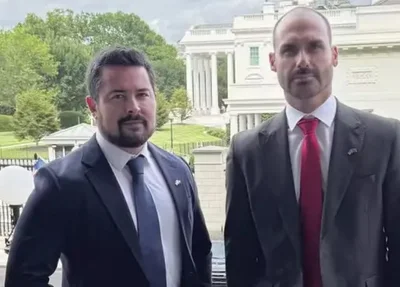 Paulo Figueiredo e Eduardo Bolsonaro