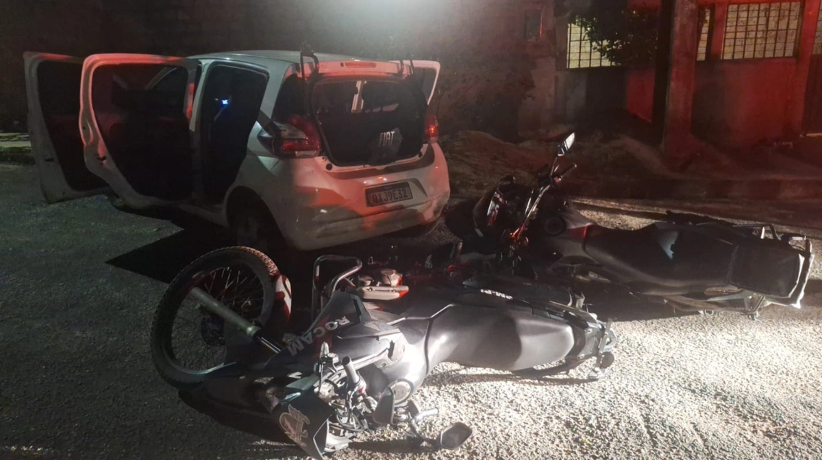 Perseguição da PM termina com três criminosos baleados em Teresina